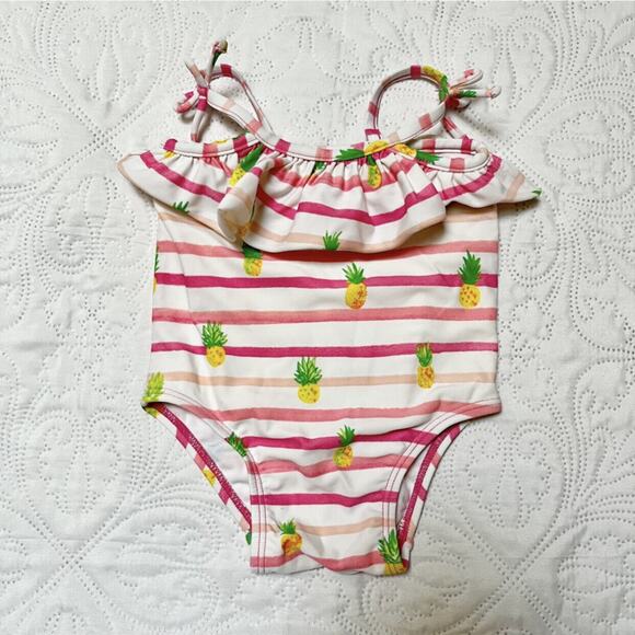 Gap Pineapple One Piece Swim Suit Size 3-6m - Picture 2 of 5